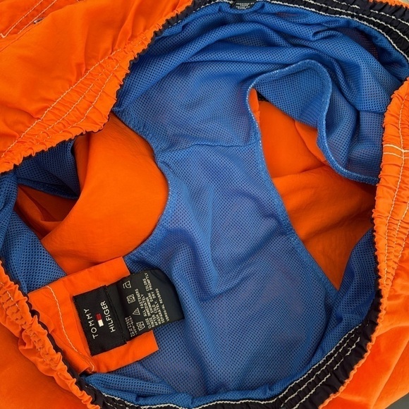 Tommy Hilfiger Cargo Swim Trunks Men's XXL Orange Mesh Lined - Picture 9 of 13